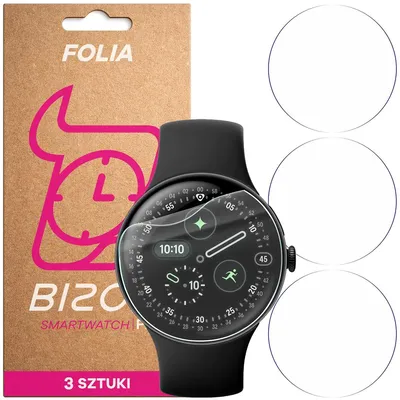 Produktbild von 3x Schutzfolie für den Bildschirm für Google Pixel Watch 4 45 mm, Bizon Watch HydroFlex