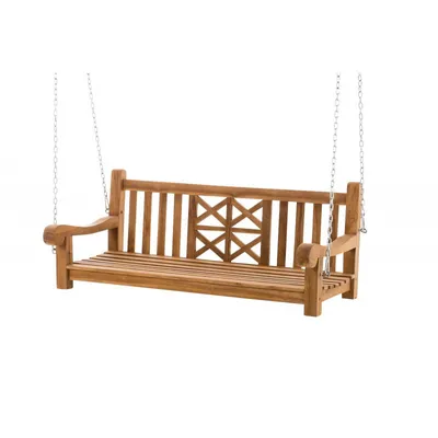 Produktbild von CLP Schaukelbank Farm Teakholz wetterfest mit Befestigungsmaterial teak 180 cm