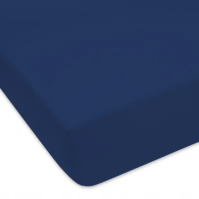 Produktbild von Designpremium Jersey Kinder-Spannbettlaken Dunkelblau 40x90 cm