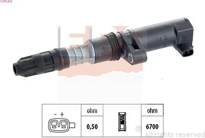 Produktbild von Zündspule 1.970.432 COIL ON PLUG für Dacia, Nissan, Opel, Renault mit 0,50, 6700 Ohm Widerstand