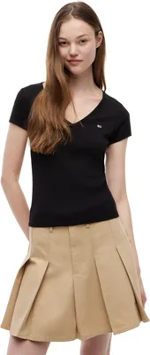 Produktbild von Tommy Jeans Damen Tjw Slim Essential Rib V Dw0dw17385 Andere Oberteile, Black (B