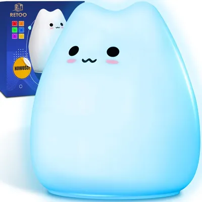 Produktbild von Nachtlicht Silikon LED Touch Nachttischlampe Kinder Baby Nachtlampe Schlaflicht Dimmbar Licht Lampe USB Kinderzimmer Schlafzimmer Geschenk Retoo