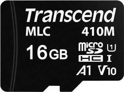 Zdjęcie produktu dla Karta pamięci Transcend 410M 16 GB MicroSDHC MLC Class 10 (TS16GUSD410M)
