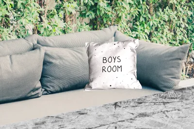Produktbild von MuchoWow® Outdoor Kissen - Zitate - Jungenzimmer - Sprichwörter - Jungen - Kind - 40x40 cm - Wetterfest - Lounge Kissen - Kopfkissen - Interieur - Polster mit Bild
