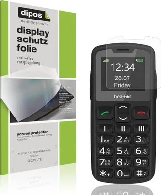 Immagine prodotto di 4x Pellicola Protettiva per Beafon SL230 LTE Protezione Schermo Antiriflesso dipos