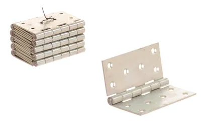 Obrázek produktu pro Aqbau® Sada 10x dveřní panty 100 x 100 mm panty závěsné, panty válcované, těžké, nábytkové panty závěsy dveří závěsy beden, závěsy skříní Verziknt