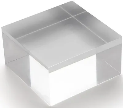Produktbild von Acryl-Block 75x40x75mm transparent Packung mit 10 Stück