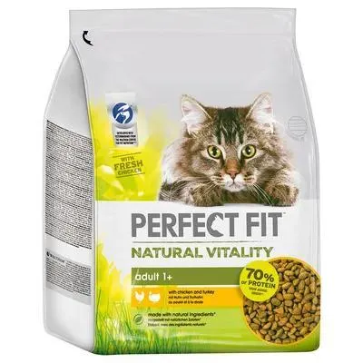 Zdjęcie produktu dla PERFECT FIT™ Kot Worki Natural Vitality Adult 1+ z kurczakiem i indykiem 2,4 kg