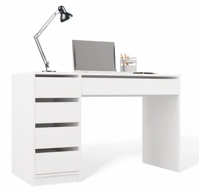 Obrázok produktu pre Moderný písací stôl ARTO, 120x55 cm, s 5 zásuvkami a úložným priestorom