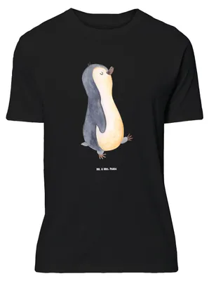 Produktbild von Mr. & Mrs. Panda Größe M T-Shirt Pinguin marschieren - Schwarz - Geschenk, Herren, Shirt, Schwester, Familie, Tshirt, Bruder, Stolz, mit Spruch
