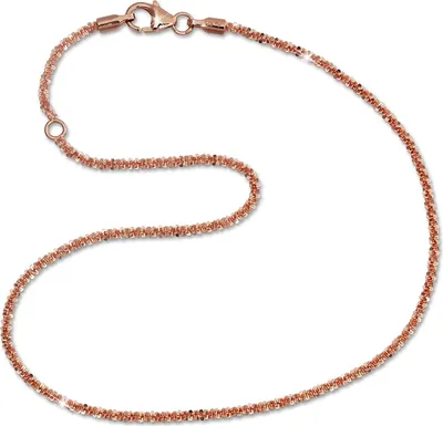 Image de SilberDream Chaîne de cheville pour femme 26,5cm en argent 925 doré à la rose torsadé SDF0306E