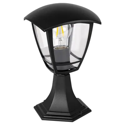 Produktbild von MasterLED Außenleuchte E27 IP44 Sockelleuchte 30cm Schwarz Aluminium Wegeleuchte Gartenlampe Laterne Pollerleuchte