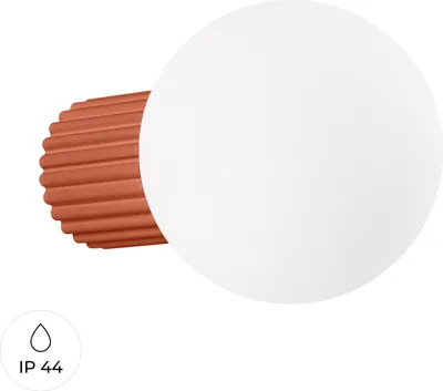 Produktbild von Wandleuchte HALO roter Ocker IP44 1xG9 8W Aluminium/Glas 12x17x12cm Sollux Lighting