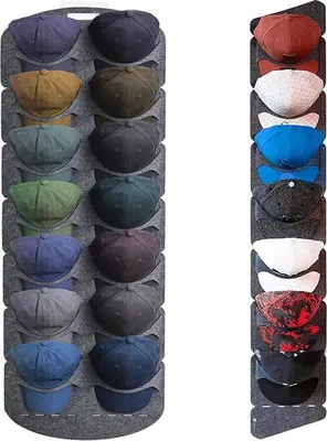 Produktbild von Famanu Halter für Baseballmützen, faltbar, mit 21 Fächern - 2 Stück