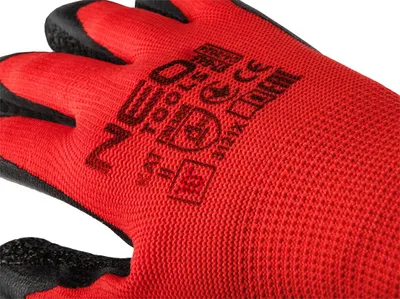 Produktbild von Neo  Tools - Neo - Arbeitshandschuhe - Latex - Schwarz/Rot - M10 -  EU -