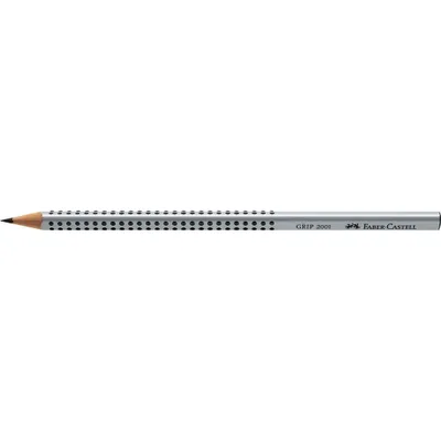 Zdjęcie produktu dla Ołówek Faber-Castell GRIP 2001 117001 Trójkątny kształt B srebrno-szary
