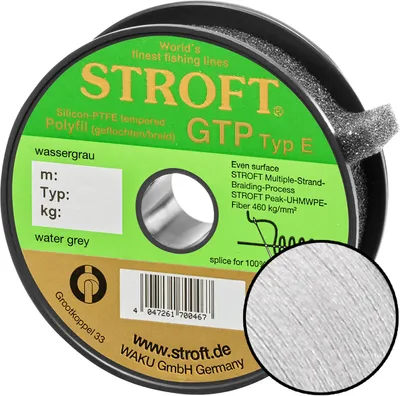 Produktbild von Stroft Schnur GTP Typ E geflochten wassergrau 200m Typ E7 19,00 kg