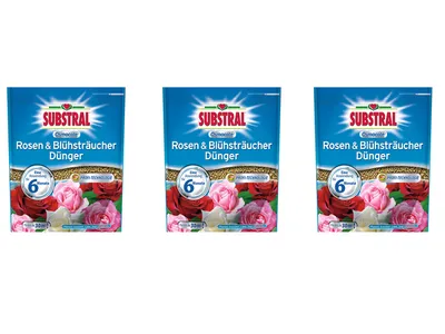 Produktbild von 3x Substral Langzeit Depotdünger Rosen & Blühpflanzen 1,5 kg