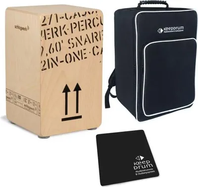 Image de Schlagwerk CP404 Cajon Natur avec sac et coussin d'assise