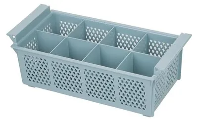 Bestecksortierer, 8 Fächer, Grau, 130x210x425 mm, spülmaschinenfest