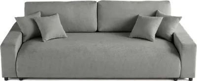 Produktbild von Lisa Design Pivoine - 3-sitzer Einzelsofa - Schlaffunktion und Bettkasten - aus strukturiertem Samt , Grau