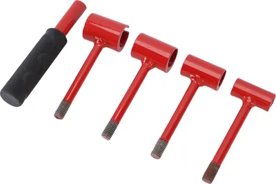 Image de Door Hinge Adjustment Tool 4 in 1 Set Heavy Duty Crevice Adjusting Wrench User Friendly for Residential Commercial Red