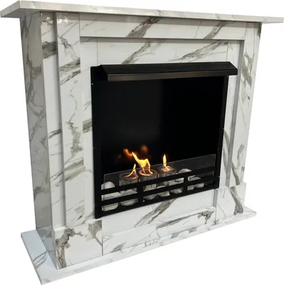 Obrázok produktu pre Gélový a etanolový krb Samara White Marbled s bezpečnostným sklom vrátane 11 ks. Sada