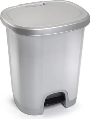 Produktbild von Plasticforte Treteimer - silber - Kunststoff - 27L - 45 cm