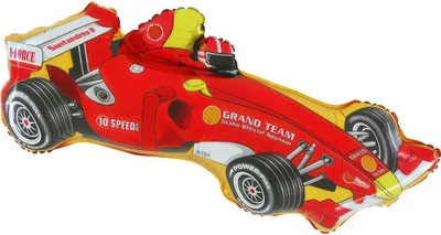 Folienballon roter Rennwagen 126 cm Partyballon