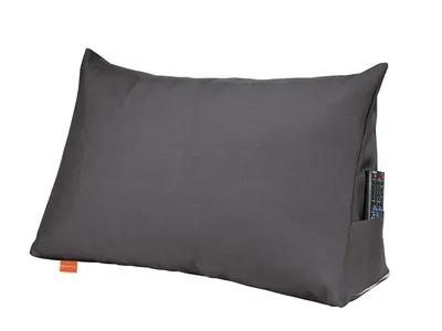 Image de Coussin lombaire, coussin en forme de coin pour lit et canapé, 70 cm de large, gris foncé, coussin de lecture, sleepling
