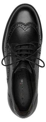 Produktbild von Tamaris Damen Brogue Schnürschuh aus hochwertigem Leder 1-23205-47, Größe:40 EU, Farbe:Schwarz