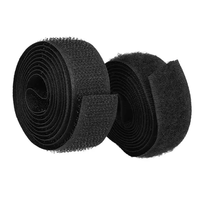 Produktbild von mumbi Klettband zum Nähen, Klett bestehend aus Haken und Flausch zum Aufnähen, Klettverschluss 20mm x 1 Meter, Schwarz