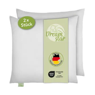 Produktbild von 2er Set Eco Microfaser Kopfkissen | 40 x 40 cm | DREAMSTAR Eco | Allergiker geeignet