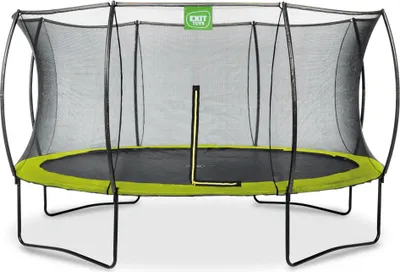 Image de EXIT Silhouette Trampoline ø427cm – Sur pieds – Rond – Trampoline de Jardin – pour Enfants – Vert