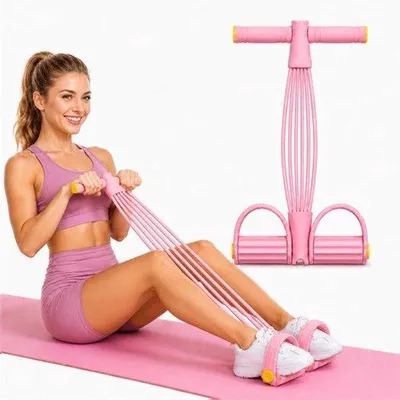 Productafbeelding van Weerstandsbanden met handgreep, multifunctioneel spantouw, fitnesspedaal, 6