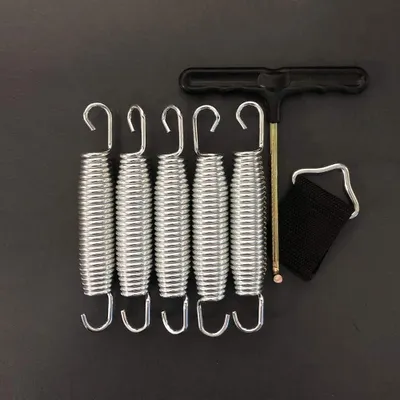 Produktbild von Trampolinfedern 14 cm, 5 Stück, Verzinkter Kohlenstoffstahl, Für Garten