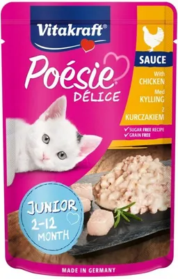 Produktbild von VITAKRAFT POESIE DELICE JUNIOR Huhn - Nassfutter für Katzen - 85 g