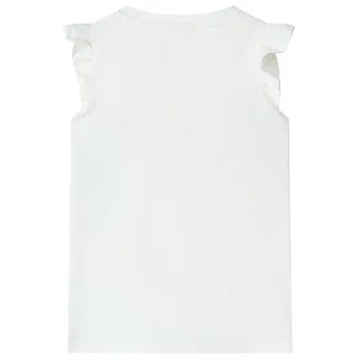 Image de vidaXL T-shirt pour enfants Ecru 104