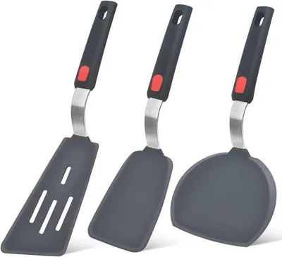 Produktbild von Silikon Spatel Set für Antihaft Kochgeschirr, 3-teilig, hitzebeständig