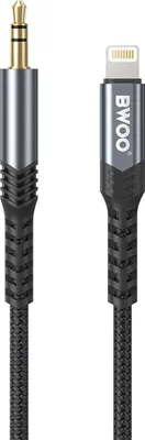 Zdjęcie produktu dla Bwoo Kabel Aux 3.5Mm - Lightning Bo-Aux068 Czarny
