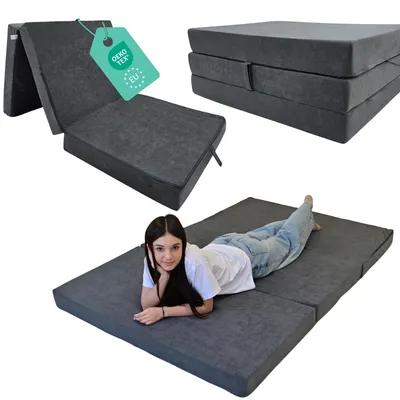 Produktbild von Faltmatratze Klappmatratze klappbar Gästematratze Reisematratze 120x200 grau