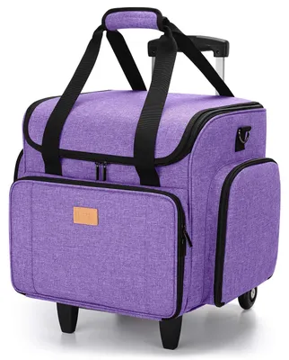 Nähmaschinentasche mit Trolley-Dolly, lila, 34,5x28x34,5 cm