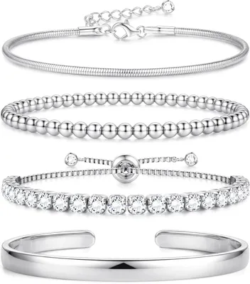 Produktbild von Armbänder, 4 Stück, Perlen, für Party