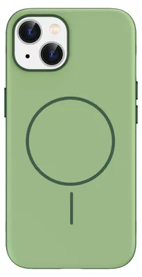 Productafbeelding van imoshion Color Backcover met Thin MagSafe Ring voor de Apple iPhone 14 / 13 - Donkergroen