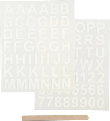 Produktbild von Creativ Company reiben Aufkleber Buchstaben und Zahlen weiß, 2 Fellings