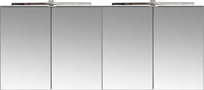 Produktbild von Doppel-Spiegelschrank, 160cm, LED-Beleuchtung, matt schwarz, PUEBLA-56-BLACK