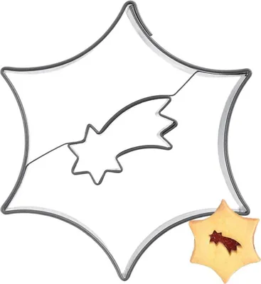 Immagine prodotto di Tagliabiscotti in acciaio a forma di stella di Natale 5,5 cm