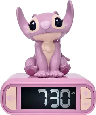 Produktbild von Disney Lilo & Stitch Wecker Engel 3D-Design mit Nachtlicht und Geräuschen