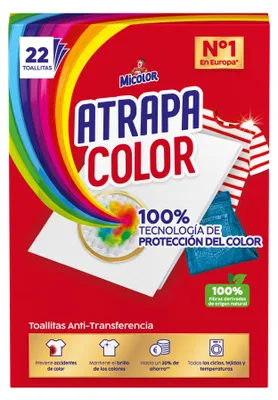 Obrázek produktu pro Micolor Cappa Color, čisticí ubrousky na pračky, 22 kusů