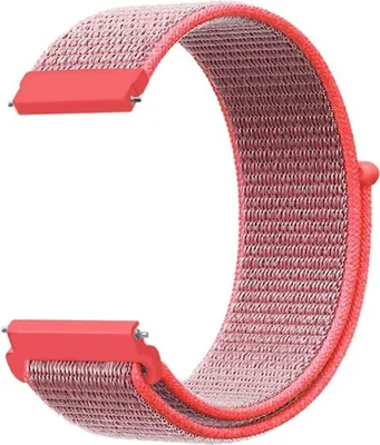 Produktbild von Smartwatch Armband Armbänder 20 / 22 mm für Samsung Galaxy LG Watch Honor Garmin, Farbe:Heißes Rosa, Stegbreite:20 mm